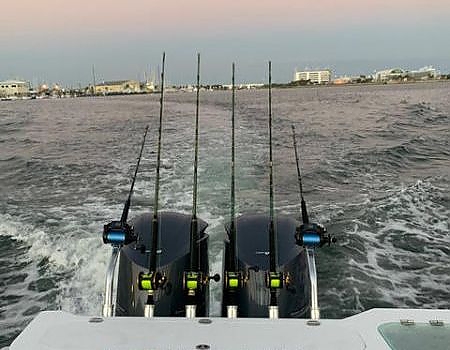 Rear view of boat 